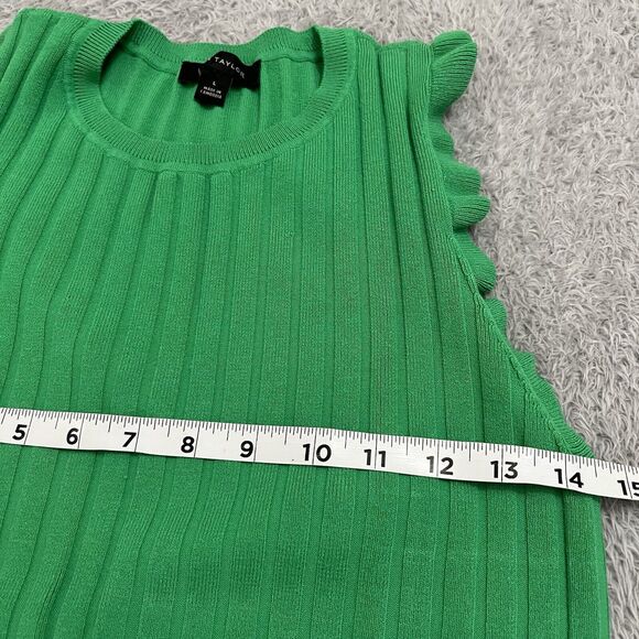 Ann Taylor Sleeveless Kelly Green Large Top Preowned - Picture 6 of 7
